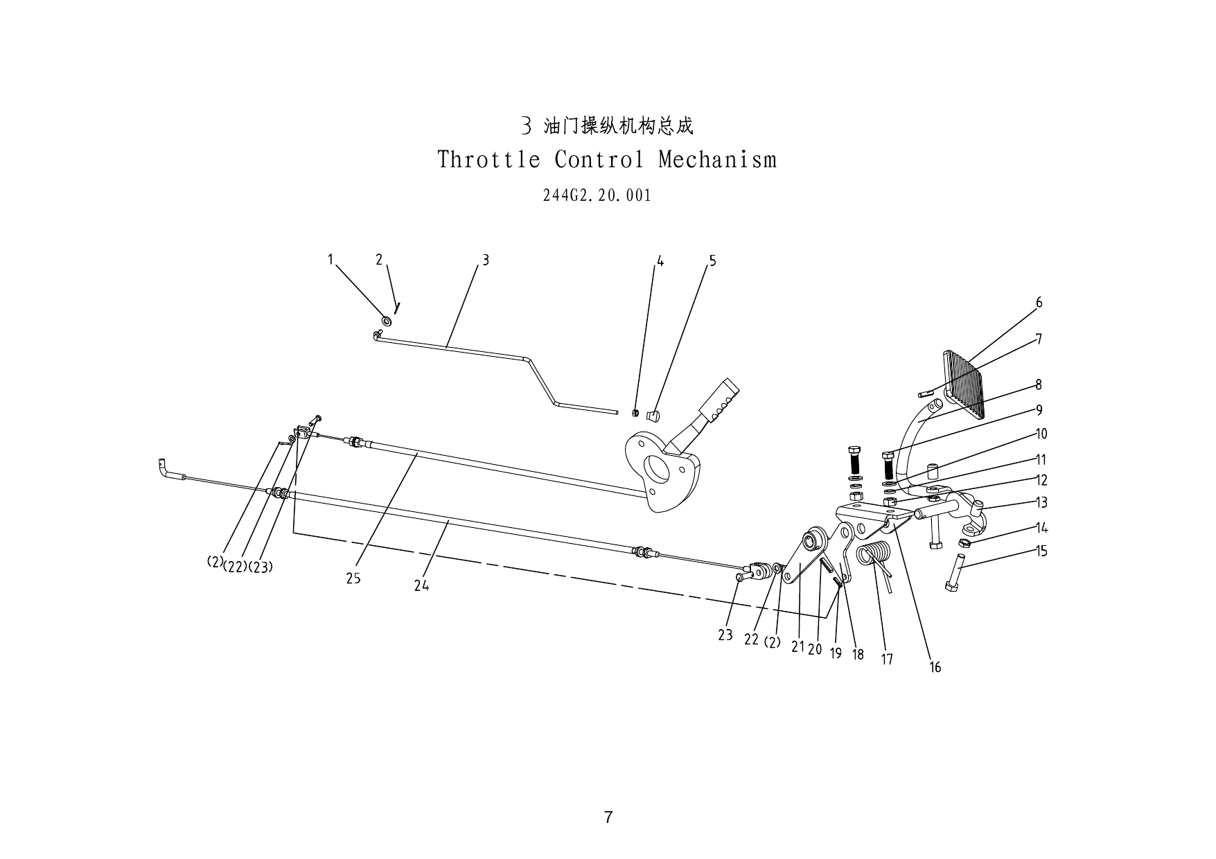 3 Механизм управления газом